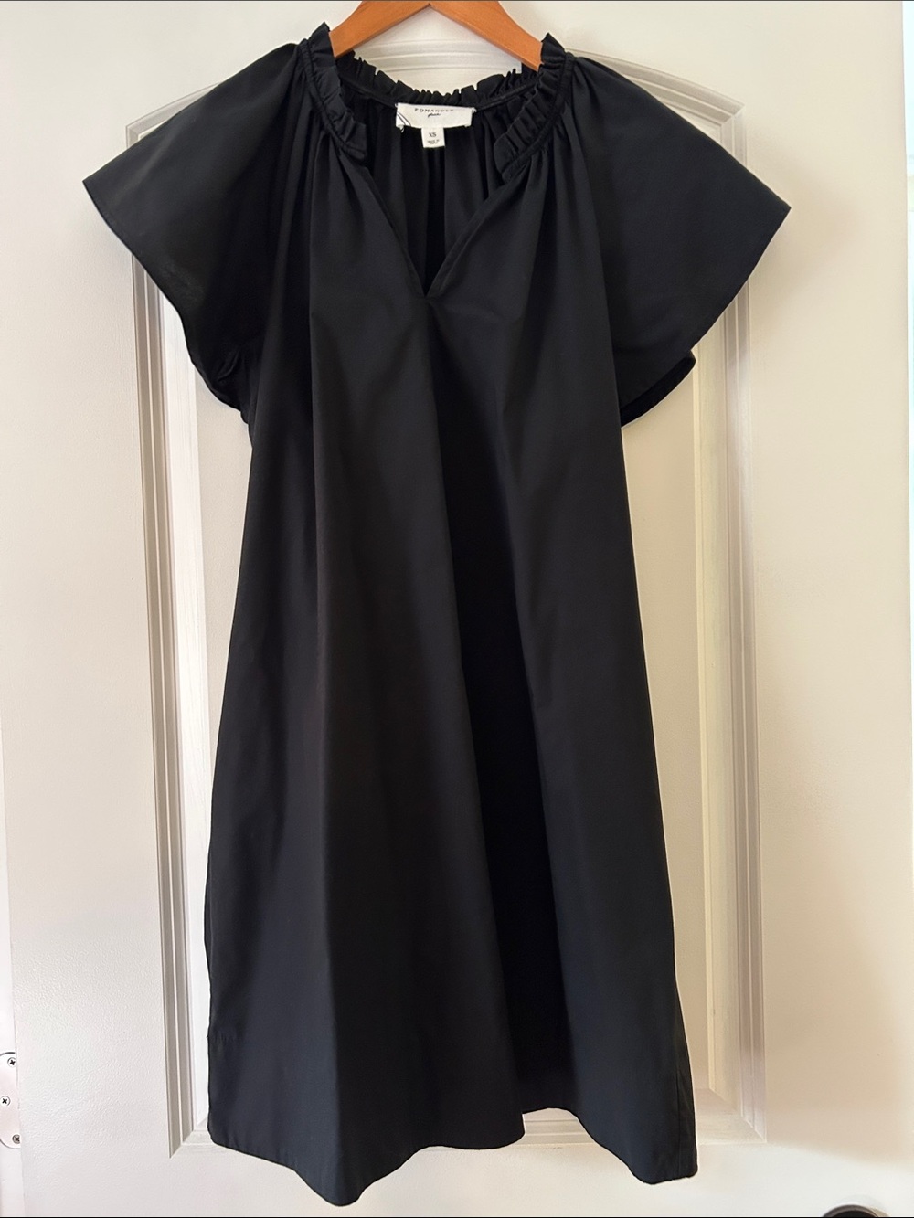 Tuckernuck Pomander Place Black Cotton Poplin Dress
